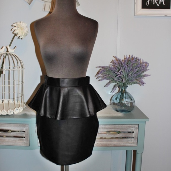 bebe Dresses & Skirts - bebe Faux Leather Skirt Size Medium